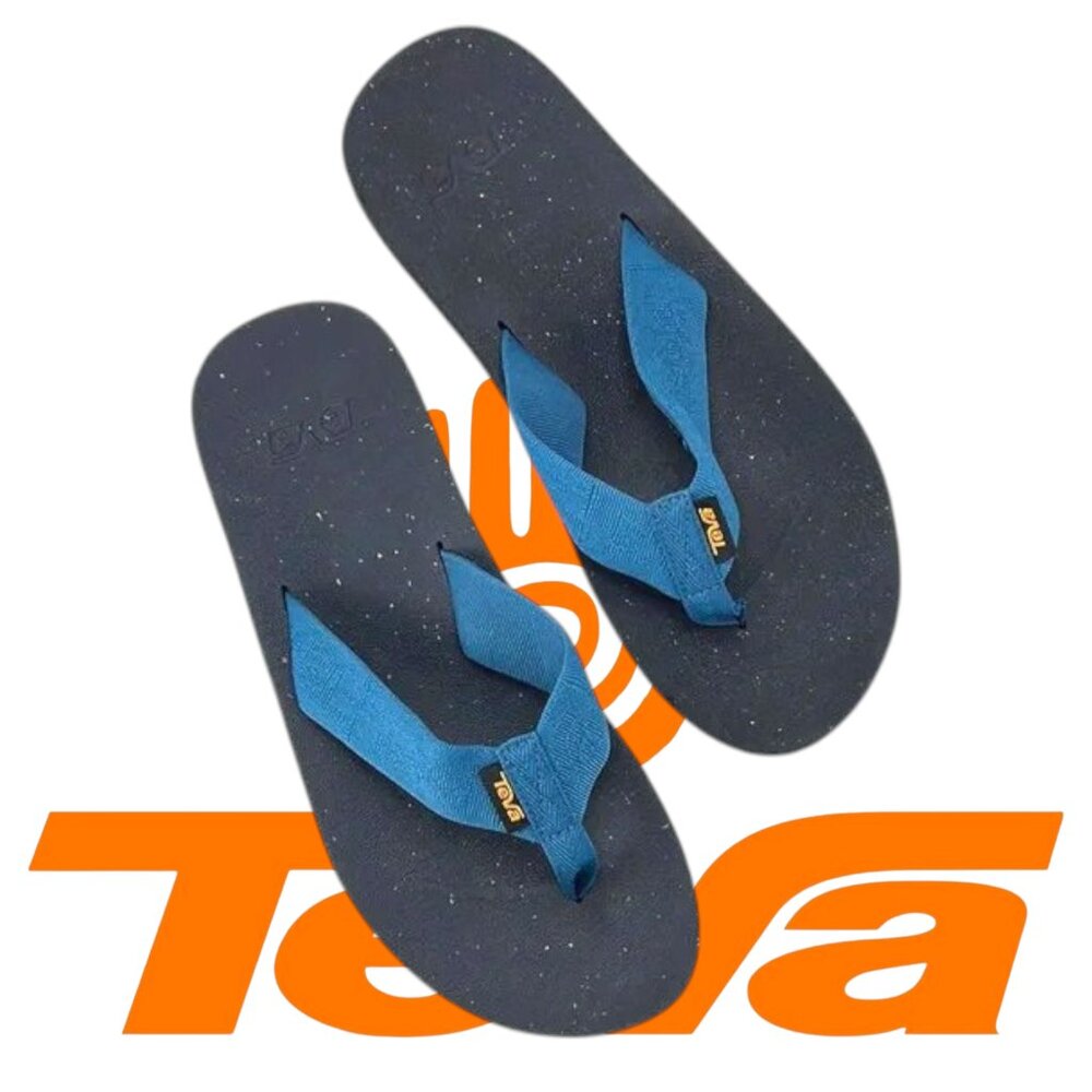 NEW Teva Black and Teal Sandals